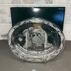 NEW Celebrations by Mikasa Crystal Nativity 9"X7" Plaque/Dish Rejoice Collection